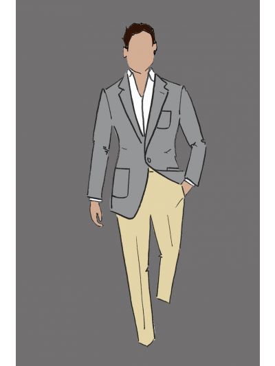 Grey Knit Jacket (F & B Host & Hostess)